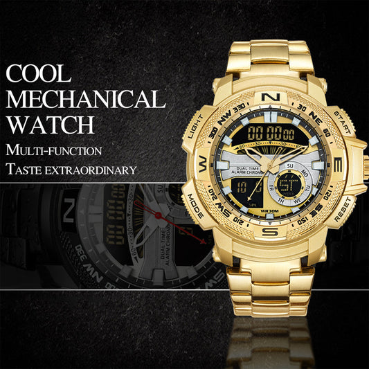 ⌚ 50% RABATT! ⏱️ Dual‑Display Sportuhr – Analog‑Digital, 3ATM & multifunktional ✨