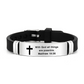 Armband mit inspirierendem Bibelvers und Kreuzmotiv