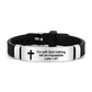 Armband mit inspirierendem Bibelvers und Kreuzmotiv