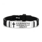 Armband mit inspirierendem Bibelvers und Kreuzmotiv