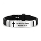 Armband mit inspirierendem Bibelvers und Kreuzmotiv