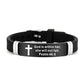 Armband mit inspirierendem Bibelvers und Kreuzmotiv