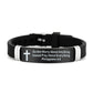 Armband mit inspirierendem Bibelvers und Kreuzmotiv