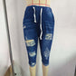 ⏰ 50 % RABATT – Nur für kurze Zeit ✨👖 Damen Denim-Caprihose mit Kordelzug ✨ Bequem, Lässig & Perfekt für den Sommer