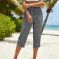 ⏰ 50% RABATT – Nur für kurze Zeit! 🌺Sommerliche Caprihose mit Karomuster für Damen