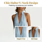 ✨🔥Sommerliches Maxikleid für Damen mit Neckholder und V-Ausschnitt