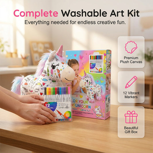 🔥 Heute -50 %! 🦄 DIY-Einhorn zum Ausmalen – kreativer Malspaß zum Spielen & Kuscheln