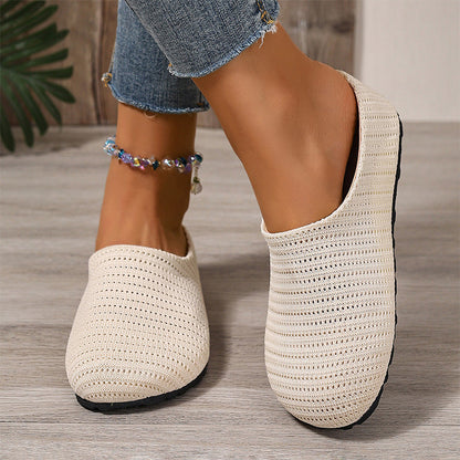 👟🌸 50% RABATT! Women's Breathable Knit Slip-On Mules – Luftig, bequem, einfach reinschlüpfen ☀️✨