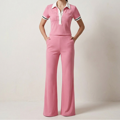 ❤️Damen zweiteiliges Set: Oberteil und Hose