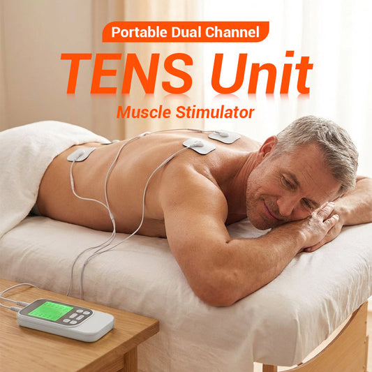 ⚡💪 50% RABATT! Muskelstimulator mit 10 Modi, 2 Kanälen & 30 Intensitätsstufen – Kompakt, wiederaufladbar, für Rücken, Nacken & Schultern, inkl. 4 Elektrodenpads ✨