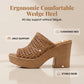 Damen Lässige Plateau-Sandalen mit Ausschnitten und Peep-Toe