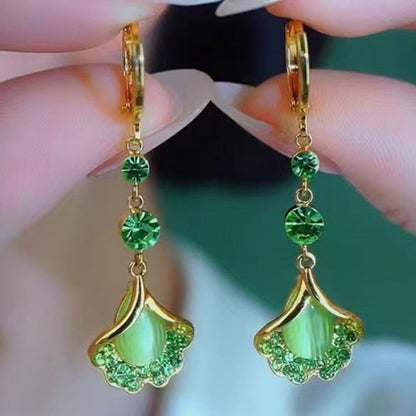🌸 50% RABATT JETZT! 🌸Elegante Ginkgoblatt-Quasten-Ohrringe