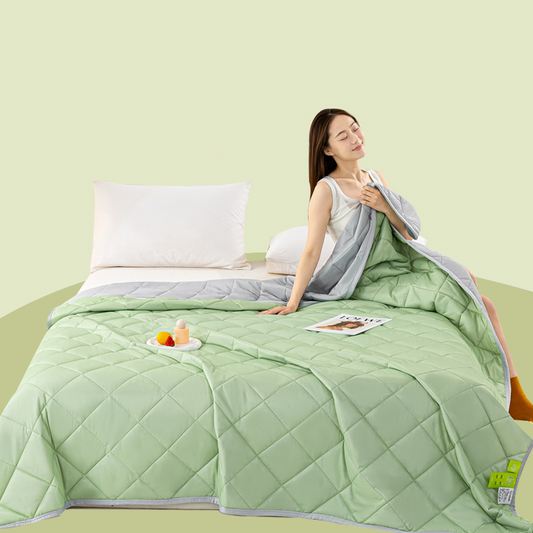 🛏️ NUR FÜR BEGRENZTE ZEIT: 50 % RABATT! 💥 Atmungsaktive, bedruckte, waschbare Sommer-Kühlbettdecke – beidseitig verwendbar, aus Q-Max-Gewebe, hypoallergen ✨