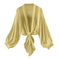 🧥 ZEITLICH BEGRENZT 50% RABATT! 💥 Damen Leichter Chiffon Vorne-Knoten Cardigan – Ballonärmel, Transparent, Layering ✨