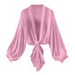 🧥 ZEITLICH BEGRENZT 50% RABATT! 💥 Damen Leichter Chiffon Vorne-Knoten Cardigan – Ballonärmel, Transparent, Layering ✨