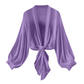 🧥 ZEITLICH BEGRENZT 50% RABATT! 💥 Damen Leichter Chiffon Vorne-Knoten Cardigan – Ballonärmel, Transparent, Layering ✨