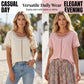 👚50% RABATT JETZT HALBER PREIS🌼🔥 Lässiges Boho-Ausschnitt-Oberteil für Damen ☁️