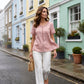 👚50% RABATT JETZT HALBER PREIS🌼🔥 Lässiges Boho-Ausschnitt-Oberteil für Damen ☁️