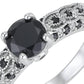 💍 50% RABATT JETZT HALBER PREIS 🔥 Damen Vintage Schwarzer Zirkon Ring 🖤