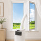 🌬️ Mobiles Klimaanlagen Fensterdichtung Set | 2 Reißverschlüsse für Einzel- & Doppelschlauch ✅ | Wasserdichtes Gewebe | Für Schiebetüren & Balkontüren 🏠 | Energiesparend & Universell
