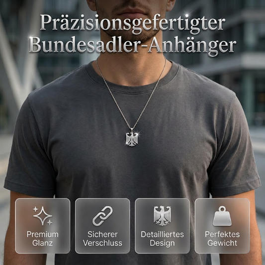 🦅Halskette mit Bundesadler-Emblem – 50% RABATT! Trage deine Verbundenheit mit Stolz – edles Design, hochwertig verarbeitet. 🔥✨