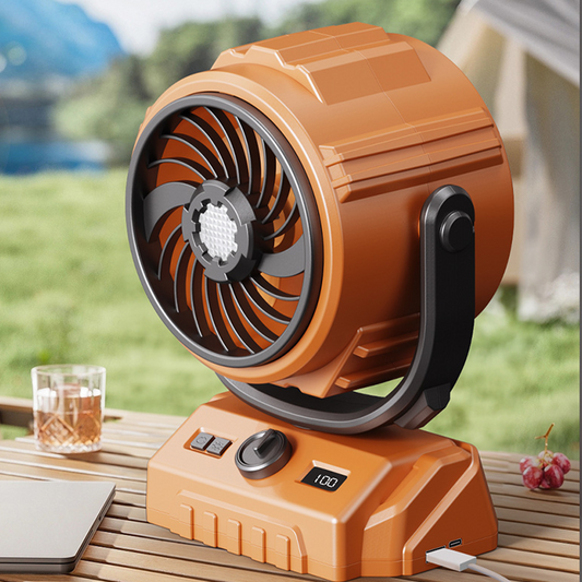 🌬️ 6-Zoll-Camping-Ventilator mit 100 Geschwindigkeitsstufen – oszillierend, mit LED-Beleuchtung, Digitalanzeige & großem Akku für Outdoor & Zuhause 🏕️