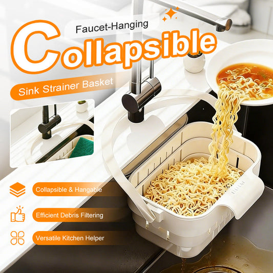 📢📢50 % Rabatt!!🥳💞 Klappbarer Küchen-Siebeinsatz zum Einhängen am Spülbecken, platzsparend & leicht zu reinigen