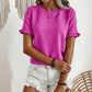 👚 50% RABATT! ✨ Elegantes Damen-Rüschenärmel-Sommeroberteil – Leichter Stoff & romantischer Look – Perfekt für warme Tage, Büro oder besondere Anlässe – feminin und vielseitig kombinierbar 🌸