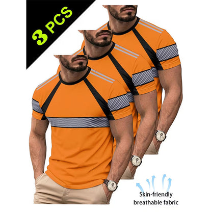 Men's Casual Round-Neck Short-Sleeve Shirt