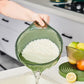 🍚💧 Reisspüle mit integriertem Abtropfsieb – rutschfester Boden, stabiler Griff & feine Löcher für perfekte Wasserabfuhr, ideal für Hülsenfrüchte, Obst & Gemüse