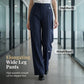 💼✨ Damen Nadelstreifen-Jumpsuit mit Wickelgürtel – Eleganter Einteiler, Schmeichelhafter V-Ausschnitt & Weites Bein, Mühelos vom Büro zum Abendessen