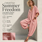 ⌛ Nur solange Vorrat reicht – danach regulärer Preis! Locker sitzender Sommer-Jumpsuit für Damen mit V-Ausschnitt