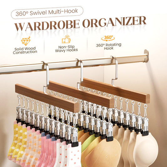 360° Drehbarer Mehrfach-Haken Kleiderschrank-Organizer