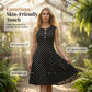 💃 ZEITLICH BEGRENZT 50% RABATT! 🌴 Übergröße Ärmelloses Midi-Kleid für Damen mit Tupfenmuster – Leichtes Sommerkleid