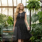 💃 ZEITLICH BEGRENZT 50% RABATT! 🌴 Übergröße Ärmelloses Midi-Kleid für Damen mit Tupfenmuster – Leichtes Sommerkleid