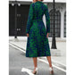 👗 ZEITLICH BEGRENZT 50% RABATT! ✨ Mehrfarbiges bedrucktes Hemdblusenkleid – Taillengürtel, Schlitzsaum, ganztägiger Komfort 🌸