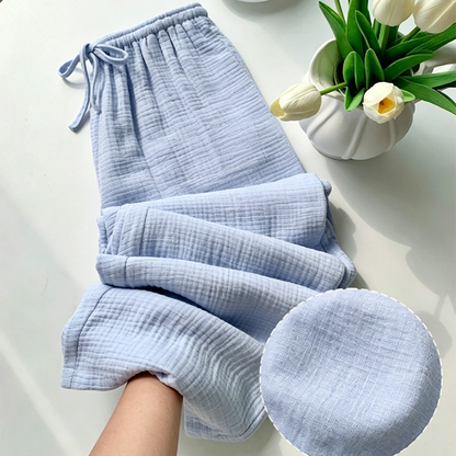Damen Loungewear-Hose mit elastischem Bund aus Baumwolle