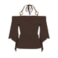 👗 ZEITLICH BEGRENZT 50% RABATT! ✨ Damen Top mit Carmen-Ausschnitt & Halsband – Trägerloses Sommeroberteil