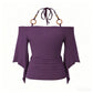 👗 ZEITLICH BEGRENZT 50% RABATT! ✨ Damen Top mit Carmen-Ausschnitt & Halsband – Trägerloses Sommeroberteil