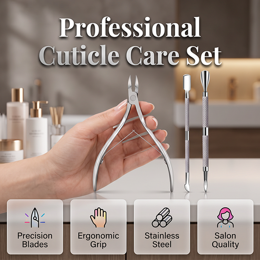3PCS Professional Cuticle Nipper & Pusher Set