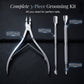 3PCS Professional Cuticle Nipper & Pusher Set