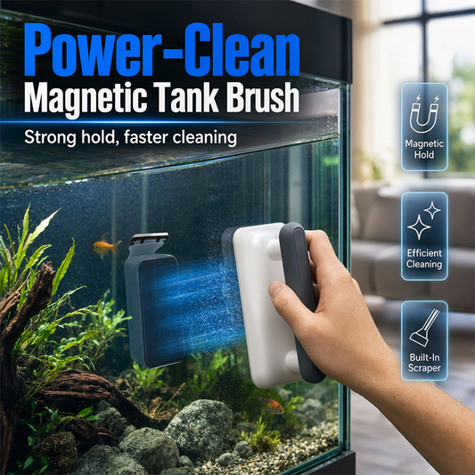 🔥 50% RABATT! 🐠 Magnetischer Aquarium Scheibenreiniger ✨ Doppelseitige Reinigung, Algenentferner & Einfaches Reinigen von Glasbecken