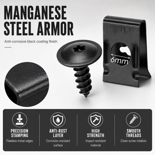 📢📢50% RABATT !! ⏰Universelles Auto-Metall-U-Clip- und Schraubenset