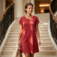 Damen Lässiges Kurzarm T-Shirt Minikleid