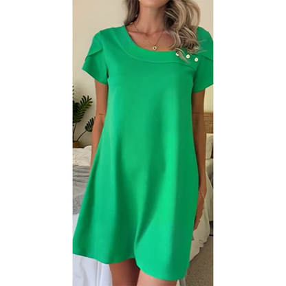Damen Lässiges Kurzarm T-Shirt Minikleid
