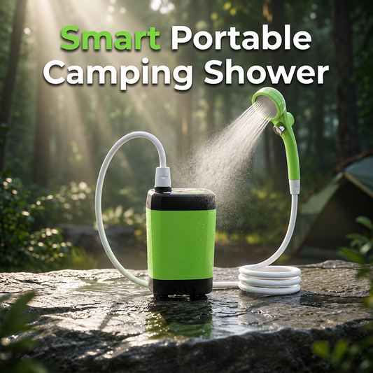 Tragbare Campingdusche mit wiederaufladbarer Pumpe