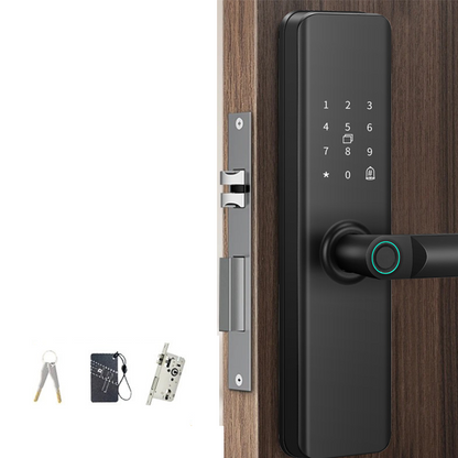 🚪🔒Smartes Fingerabdruck-Türschloss für Innentüren aus Holz – Kein Bohren erforderlich🔥