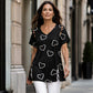 📢📢50% RABATT !!⏰Damen Lässiges V-Ausschnitt Kurzarm T-Shirt