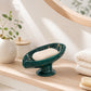 📢 50% RABATT! 🧼 Keramik Seifenschale mit Blattform & Selbstablauf – Rutschfest, wasserableitend & elegant – Ideal für Bad & Küche 🌿