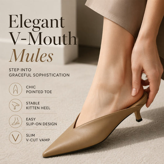 👡 50% RABATT! 🌸 Damen Elegante Spitze Mules mit V-Ausschnitt – Fein, luftig & stilvoll – Ideal für Alltag, Büro & besondere Anlässe ✨